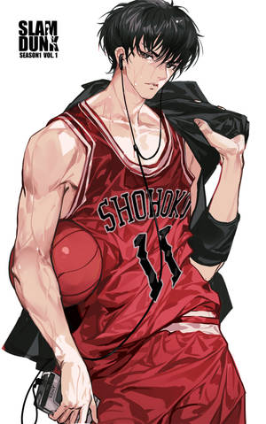 Slam Dunk Rukawa portræt wallpaper — RedMagic Tablet Wallpapers