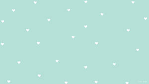 Små hjerter på pastelgrøn — Pastelgrøn Wallpapers