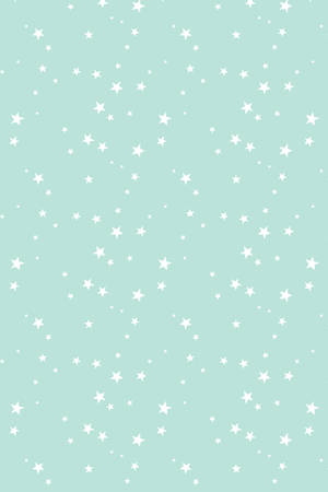 Små hvide stjerner på pastelgrøn — Neon grøn æstetik Wallpapers