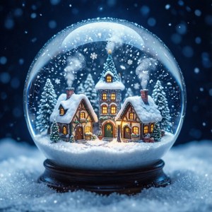 Fortryllende sneglobe med en lille vinterlandsby. — Tecno Phantom V Flip Wallpapers