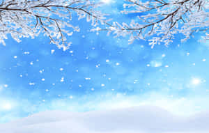 Vinter sne baggrund — Vinteræstetik Wallpapers