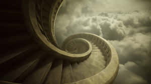 trappe, snoet, skyer, mysterium, uendelighed, sti, arkitektur, abstrakt, drømmeagtig, fantasi, rejse, uendelig, surrealistisk, gammel, struktur — Abstrakt Wallpapers