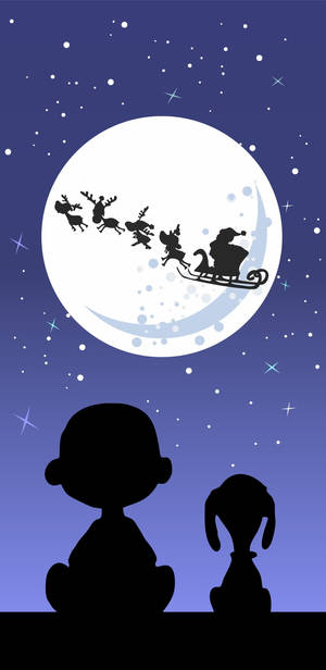 Snoopy Charlie Christmas Julemand Baggrundsbillede