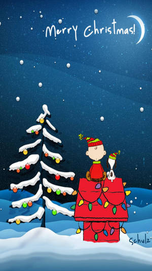 Snoopy juleaften tapet