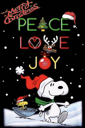 Snoopy Julefred Kærlighed Glæde Baggrund