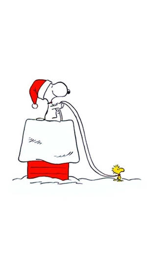 Snoopy Julehvid Baggrundsbillede