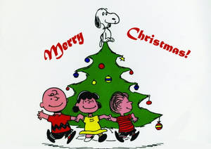 Snoopy juletræstop tapet