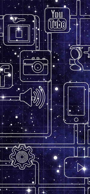Sociale Medier Geometriske Linjer — Samsung S23 Ultra Wallpapers