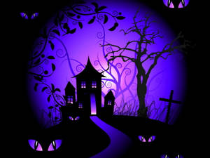 Sød æstetisk Halloween-spøgelseshus
