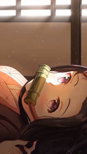 Sød anime PFP Nezuko Kamado baggrund — Sødt anime profilbillede Wallpapers