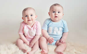 Sød baby i pink outfit smilende