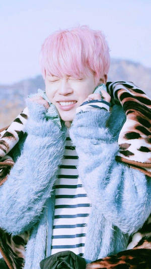 Sød BTS Jimin i vintertøj
