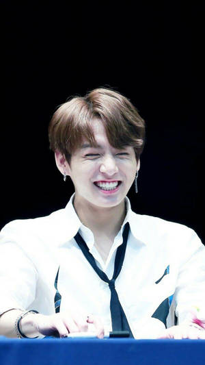 Sød BTS Jungkook smiler til fanmøde