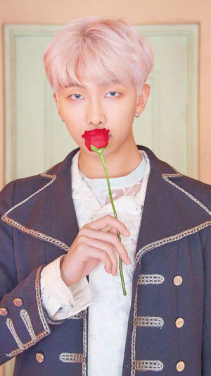 Sød BTS RM med rose