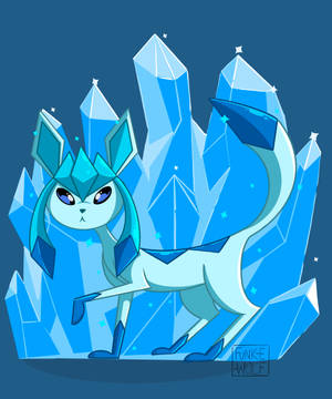 Tegneseriekunst Glaceon Wallpaper — Galaxy Z Fold 5 Wallpapers