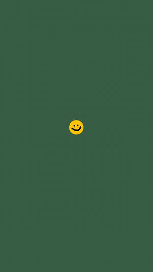 Sød gul smiley enkel æstetik — Grøn æstetik Wallpapers