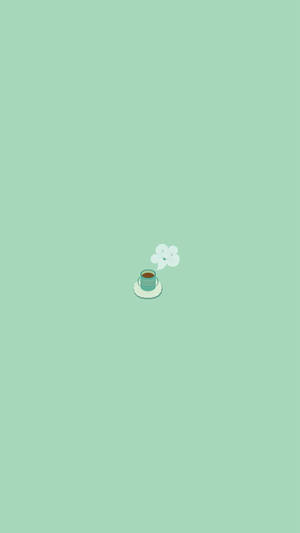 Sød kaffe basis pastelgrøn — Grøn æstetik Wallpapers