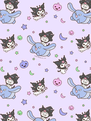 Sød Kuromi-mønster baggrund — Kindle Paperwhite Wallpapers