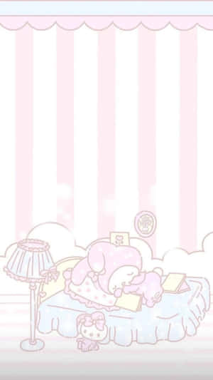 Sød My Melody der sover — Hello kitty æstetik Wallpapers