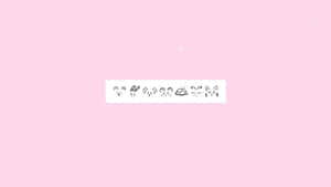 Sød og Yndig Pink Kawaii Baggrund