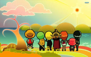 En sød One Piece Skrivebordsgruppe — One piece skrivebord Wallpapers