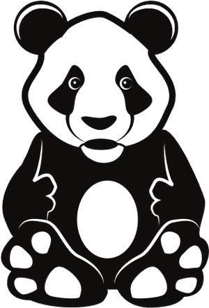 Sød panda-tegning — Panda Wallpapers