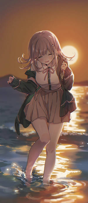 Sød pige Chiaki Nanami wallpaper — Galaxy Z Flip Wallpapers