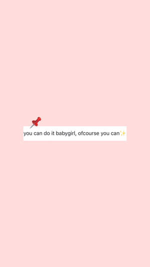 Sød pink besked med citat baggrundsbillede