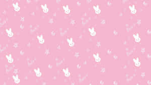 Sød pink Kawaii baggrundsillustration