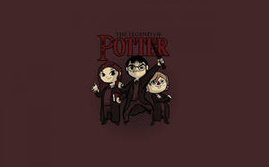 Sød tegneserie Legenden om Harry Potter iPad — Æstetisk Harry Potter Wallpapers