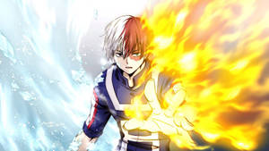 Sød Todoroki med Ildnæve wallpaper