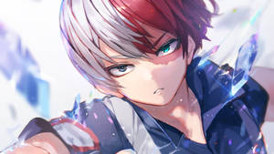 Sød Todoroki med knuste krystaller wallpaper