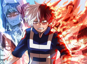 Sød Todoroki med afsky baggrund