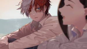 Sød Todoroki og Yaoyorozu wallpaper