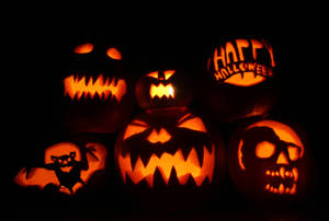 Søde æstetiske Halloween-lysende græskar — Sød æstetisk halloween Wallpapers