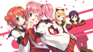 Baggrundsbillede med søde anime-lesbiske — Sød anime GIF Wallpapers