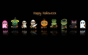 Søde Halloween-figurer tapet. — Sød æstetisk halloween Wallpapers