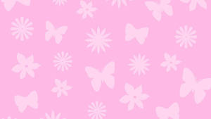 Sødt lyserødt pigemønstre tapet — Æstetisk pink Wallpapers