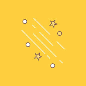 Søde pastelgule stjerneskud — Gul æstetik Wallpapers