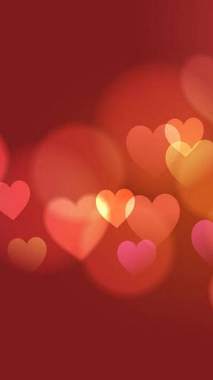 Søde Valentinsdag Funklende Hjerter — 9:16 Wallpapers