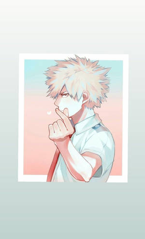Sødt Bakugo-hjertegestus — Galaxy Tab S9 FE Wallpapers
