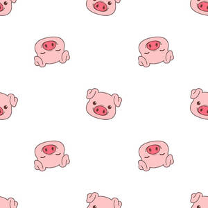 Sødt grisehoved mønster tapet — Sød gris Wallpapers