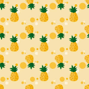 Sødt gyldent ananasdesign — Grafisk design Wallpapers