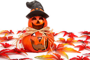 Sødt Halloween efterårs Jack o' lantern tapet. — Sød æstetisk halloween Wallpapers
