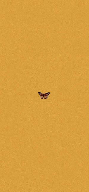 Sommerfugl æstetisk gul sennep baggrund — ROG Phone 9 Pro Wallpapers