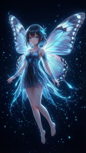 Cool anime tapet af en pige med sommerfuglevinger. — iPhone 6 Wallpapers
