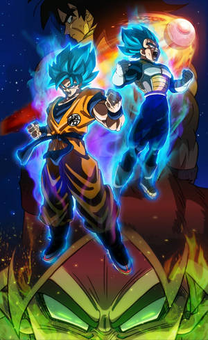 Dragon Ball Super Broly Super Saiyan Blue tapet — Galaxy Tab S9 FE Wallpapers