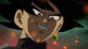 Sort Goku griner vanvittigt