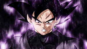 Sort Goku med skyggefuld aura