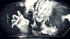 Sort Goku minimalistisk illustration